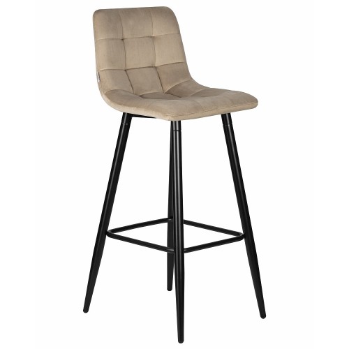 Стул барный DOBRIN MARKO, черные матовые ножки, мокко велюр (108-104)
