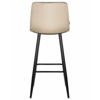 Стул барный DOBRIN MARKO, черные матовые ножки, мокко велюр (108-104)