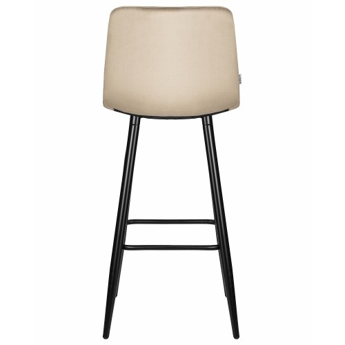 Стул барный DOBRIN MARKO, черные матовые ножки, мокко велюр (108-104)