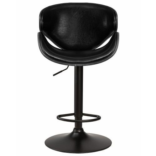 Стул барный ALBA CHELSEA, коричневый орех дерево (BWW), черный PU