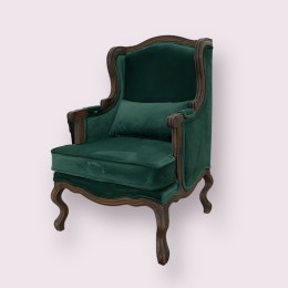 Каминное кресло Сезарина массив бука, цвет кофе 30-20 kr/sez