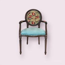 Полу-кресло Медальон массив бука, цвет кофе под старину 30-25 pk/med