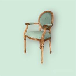 Полу-кресло Медальон массив бука, цвет медовый под старину