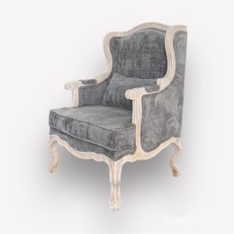 Каминное кресло Сезарина массив бука, цвет белый под старину 30-82 kr/sez