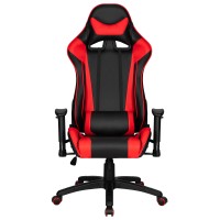 Игровое кресло ALBA ANT, чёрно-красная экокожа