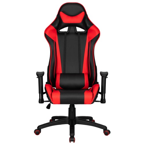 Игровое кресло ALBA ANT, чёрно-красная экокожа