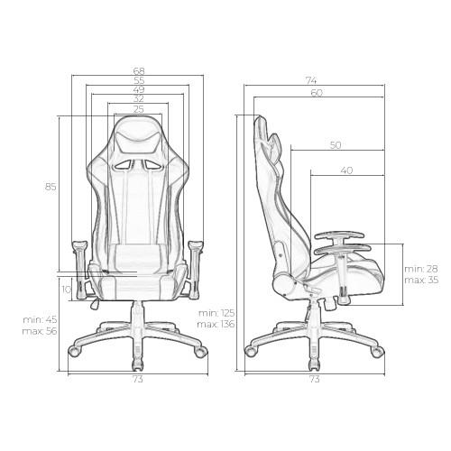 Игровое кресло ALBA ANT, чёрно-красная экокожа