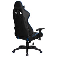 Игровое кресло ALBA ANT, чёрно-синяя экокожа