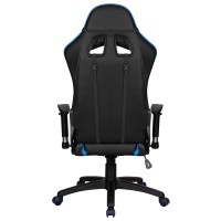 Игровое кресло ALBA ANT, чёрно-синяя экокожа