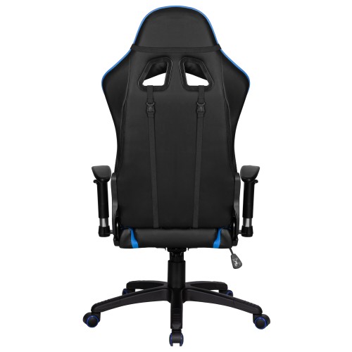 Игровое кресло ALBA ANT, чёрно-синяя экокожа