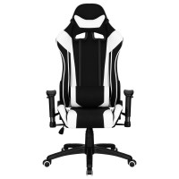 Игровое кресло ALBA ANT-C, чёрно-белая ткань