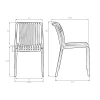 Стул обеденный ALBA STRAP, чёрный