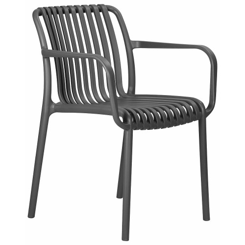 Стул обеденный ALBA STRAP ARM, тёмно-серый (GR-04)