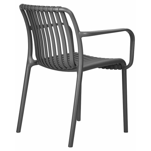 Стул обеденный ALBA STRAP ARM, тёмно-серый (GR-04)