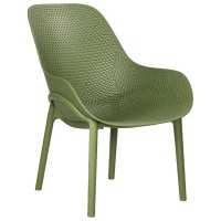 Кресло ALBA LEO, пластиковое, зелёный хаки (G-17) c УФ-защитой