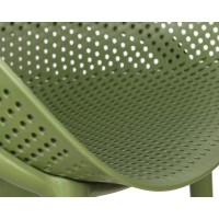 Кресло ALBA LEO, пластиковое, зелёный хаки (G-17) c УФ-защитой