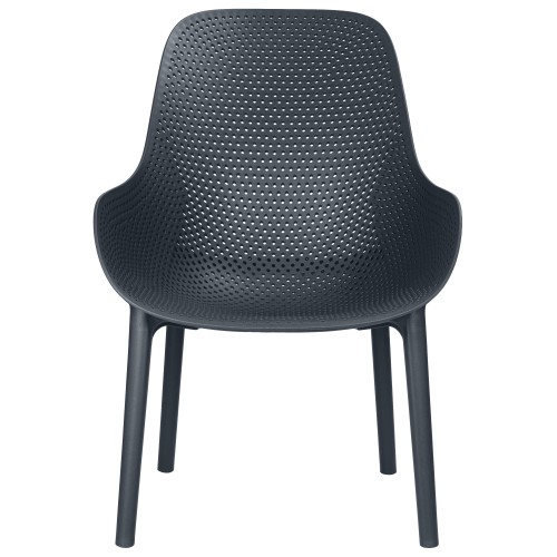 Кресло ALBA LEO, пластиковое, антрацит (GR-12) с УФ-защитой