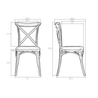 Стул обеденный ALBA LAZZARO, цвет чёрный (B-03)