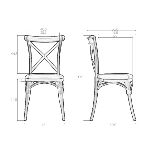 Стул обеденный ALBA LAZZARO, цвет чёрный (B-03)