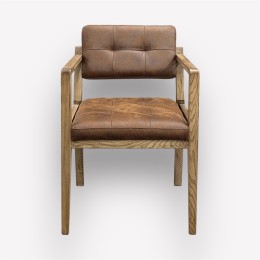 Интерьерное дизайнерское полукресло Олимп массив карагача o30-01