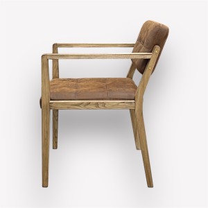 Интерьерное дизайнерское полукресло Олимп массив карагача o30-01