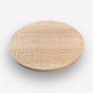 Столешница круглая D-70 см, массив бука, без покраски, текстурная, шлифованная st90-01