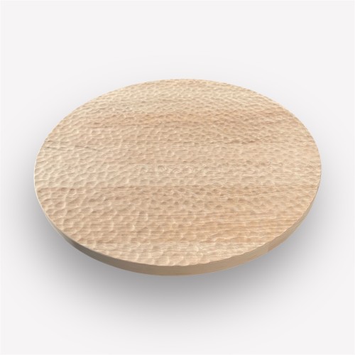 Столешница круглая D-70 см, текстура питона, без покраски, шлифованная, массив бука