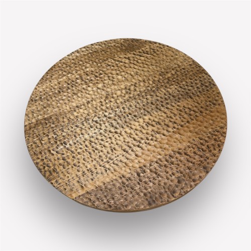 Столешница круглая D-70 см, текстура питона, крашенная, массив бука