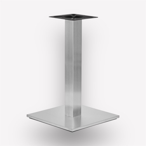 Подстолье обеденное Flat Steel квадратное металлическое, нержавеющая сталь