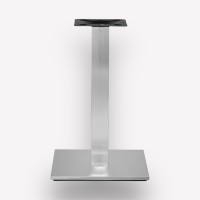 Подстолье обеденное Flat Steel квадратное металлическое, нержавеющая сталь