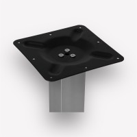 Подстолье обеденное Flat Steel квадратное металлическое, нержавеющая сталь