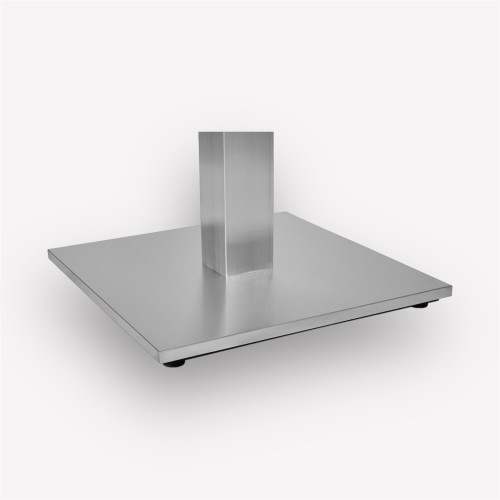 Подстолье обеденное Flat Steel квадратное металлическое, нержавеющая сталь