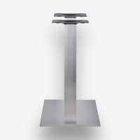 Подстолье обеденное Flat Steel Double прямоугольное металлическое, нержавеющая сталь