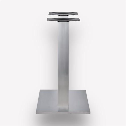 Подстолье обеденное Flat Steel Double прямоугольное металлическое, нержавеющая сталь