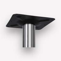 Подстолье обеденное Flat Steel Circle круглое металлическое, нержавеющая сталь