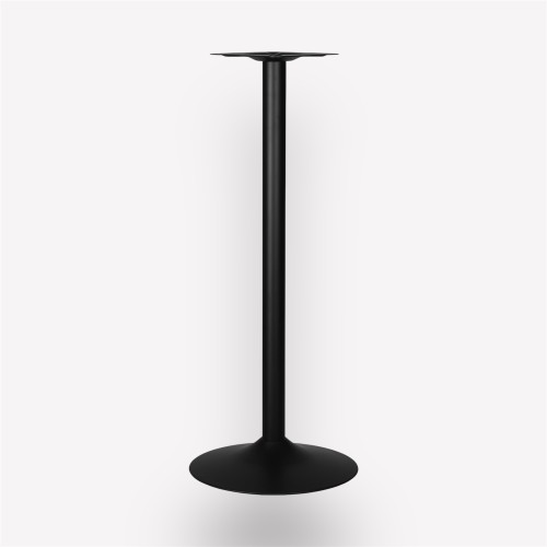 Подстолье барное Plate Bar Black круглое металлическое