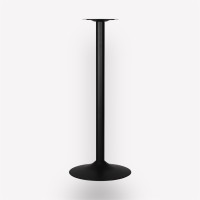 Подстолье барное Plate Bar Black круглое металлическое