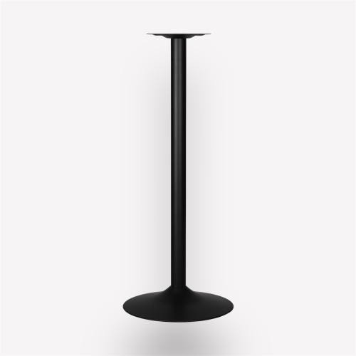 Подстолье барное Plate Bar Black круглое металлическое