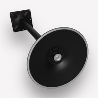 Подстолье барное Plate Bar Black круглое металлическое