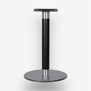 Подстолье обеденное Flat Black Chrome Circle f90-21