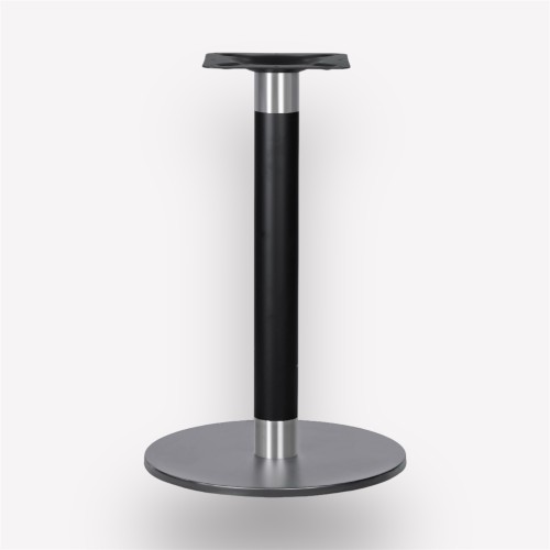 Подстолье обеденное Flat Black Chrome Circle круглое металлическое
