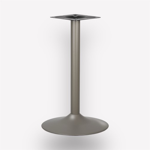 Подстолье обеденное Plate Grey-Beige круглое металлическое