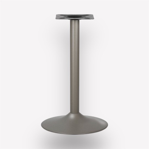 Подстолье обеденное Plate Grey-Beige круглое металлическое