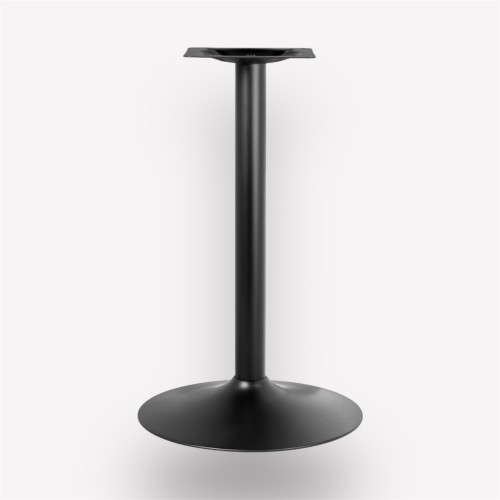 Подстолье обеденное Plate Black круглое металлическое