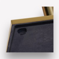 Подстолье обеденное Flat Golden квадратное металлическое