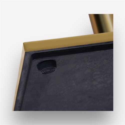 Подстолье обеденное Flat Golden квадратное металлическое