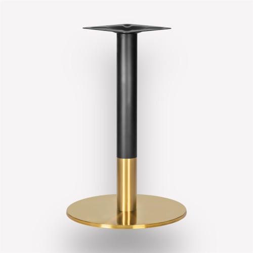 Подстолье обеденное Flat Black Golden Circle круглое металлическое
