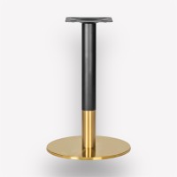 Подстолье обеденное Flat Black Golden Circle круглое металлическое