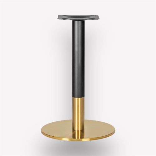 Подстолье обеденное Flat Black Golden Circle круглое металлическое