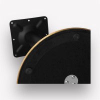 Подстолье обеденное Flat Black Golden Circle круглое металлическое